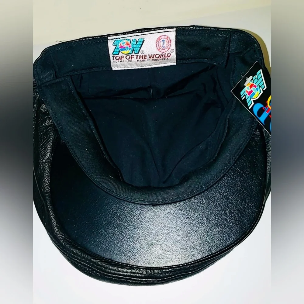 RARE Georgetown Hoyas Driving / Newsboy Leather Cap with Logo | NWT